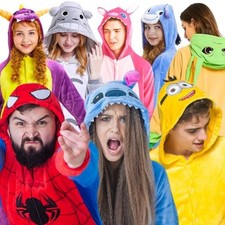 Onesie Kigurumi Pyjama Adulte Carnaval Comic Jumpsuit Costume S-XXL 145-195cm