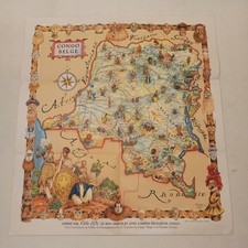 Affiche Congo Belge Carte ancienne