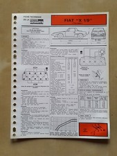FICHE TECHNIQUE AUTOMOBILE