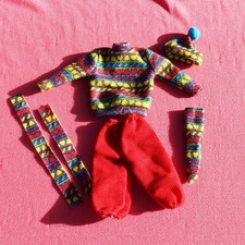 Ensemble ski snow fun Barbie famille Doucœur vintage /vêtement Barbie Mattel