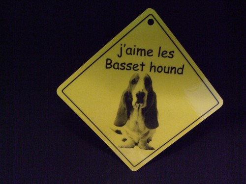 Pancarte aime les basset - pancarte, j'aime