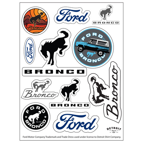 Sticker sheet ford bronco - sheet,
