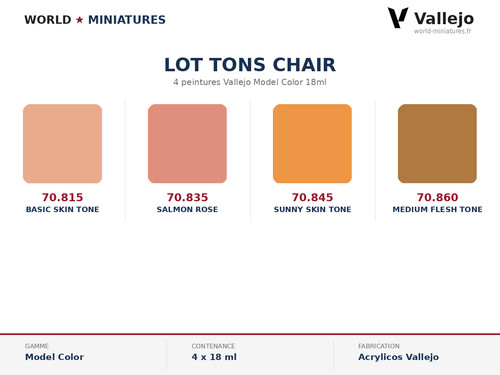 Lot tons chair - 4, peintures