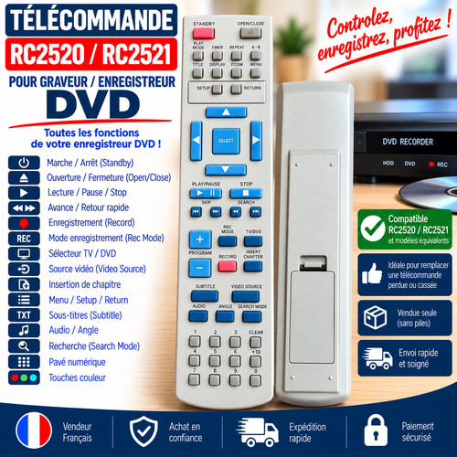 Télécommande rc2520 rc2521 - télécommande,