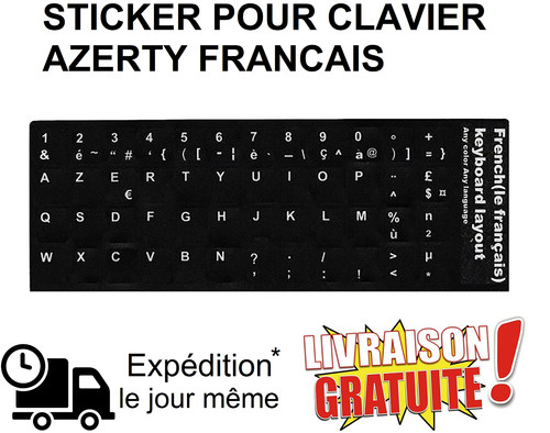 Autocollant clavier azerty