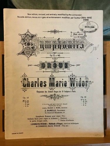 Charles marie widor - marie,