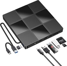 Lecteur CD DVD Externe, Graveur USB 3.0 et Type-C avec multi lecteurs