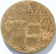 MEDAILLE DE TABLE EN BRONZE -