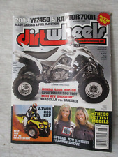 DIRT WHEELS MAGAZINE AUGUST 2005 HONDA 480R 2006 YFZ450 & RAPTOR 700R ATV UTV'S