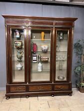 Anciene BIBLIOTHÈQUE Louis XVI acajou et laiton 3 portes