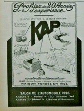 1926 KAP PRESS ADVERTISEMENT REMOVABLE RIM WIND CUT SHOCK ABSORBER