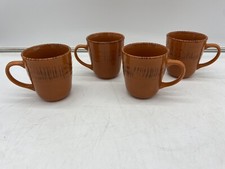 Lot of 4 Coffee Cups Gibson Every Day China Orange Mugs Dishwash/Oven/Micro Safe