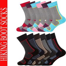 Mens Ladies Hiking Boot Socks 3 & 6 Pairs Womens Trekking Walking Ski Work Sock