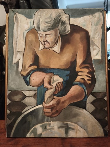 Tableau huile cubiste - tableau,