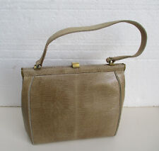 Sac vintage cuir serpent taupe