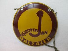 Grotterjan Malzbier Zapfhahnschild Metal Plate Old Advertising