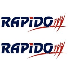 2 x RAPIDO 65cm x 19,6cm autocollant stickers camping car caravane caravan