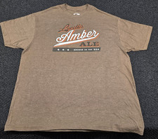Lucilles BBQ Smokehouse Amber Ale T-Shirt XXL Brown Beer Restaurant Crew Work