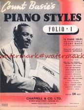 COUNT BASIE'S PIANO STYLES - FOLIO ONE. 1940 32-Page Softback Book of Scores