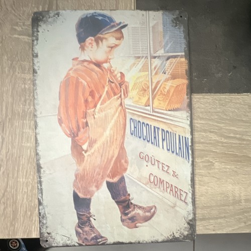 Chocolat poulain plaque murale - chocolat,