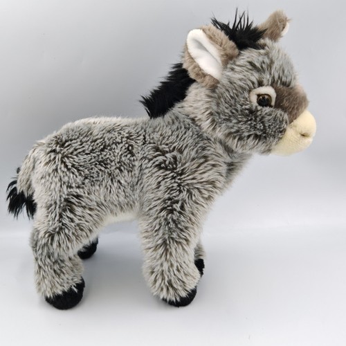 Peluche ane gris noir uni - noir, toys