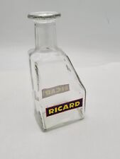 Vintage Ricard French Rectangular Glass Carafe Bottle 7.75"H Collectible