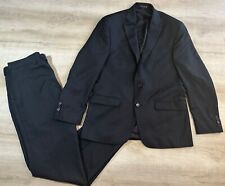 NWOT Polo Ralph Lauren Mens 2 Pieces Suit Black 40R Wool Jacket Vest Pant