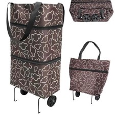 2 en 1 Cadie a roulettes de Courses Multifonction Caddie Chariot de Courses P...