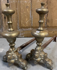 18th Century Antique Chenet Bronze Groundhog Chenets Chimney Castle