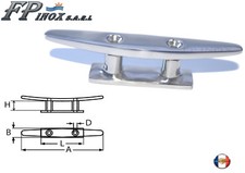 Taquet " Mast " Longueur 200mm inox 316 - A4