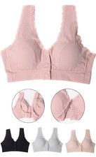 Brassière - Femme - Coton - Dentelle - LDESSOUS - Ouverture - Dos - Devant