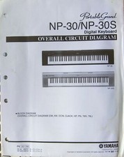 Yamaha NP-30 NP-30S Digital Pianos Original Overall Circuit / Block Diagrams