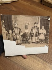 Photographie  ancienne Famille Chinoise Chine 19 Eme Siècle