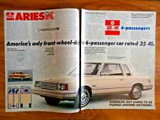 1981 Dodge Aries K Ad Coupe & Wagon