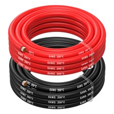 MMOBIEL Fil Électrique 6 AWG Câble 2,5m/8,2ft 2 Conducteur Parallèle Rouge&Noir