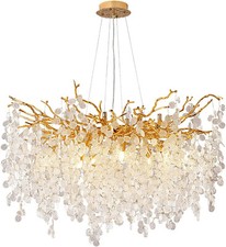 ELGOBST Modern Crystal Chandeliers Gold Money Tree Branch Chandelier