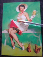 PIN UP _ housewife _ Gil Elvgren _ erotic _ garter belt _ PIN-UP