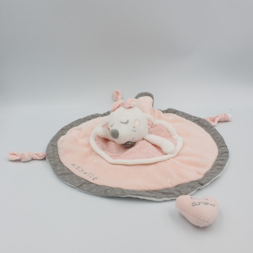 Doudou plat souris - , blanche