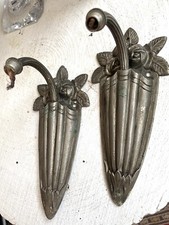 Appliques Ancienne Art Deco Bronze Argenté St Sue Et Mare Silvered Bronze Sconce