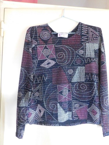 Top habillé noir motifs - noir, à