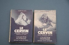 Alpinisme Montagne Cervin C.Gos Le Cervin 1948 complet 2 volumes récits illustré