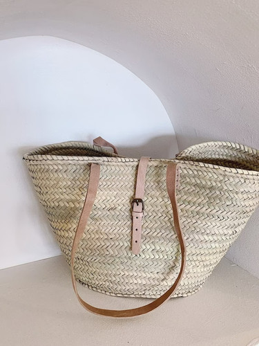 Couffin anses cuir panier - couffin,