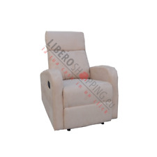 Fauteuil relax manuel inclinable FORTUNA en tissu microfibre beige