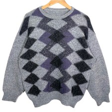 Pull Graphique Losange Vintage