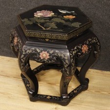 Ancien table salon style ancien meuble bois laqué chinoiserie 20ème siècle