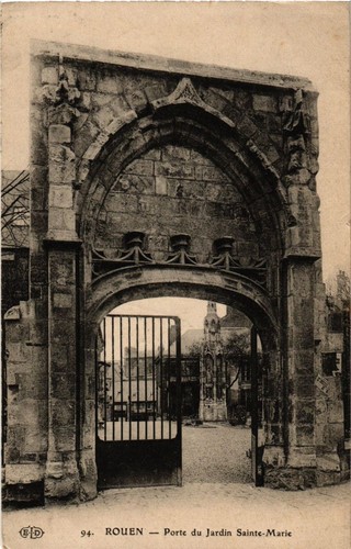 Old postcard rouen porte - postcard, du