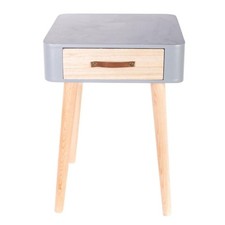 Table de Chevet 1 Tiroir Design "Missouri" 48cm Gris