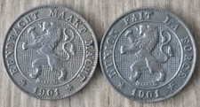 Lot 25 ,  2 X 5 centimes 1901