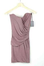 PATRIZIA PEPE Uptown Rose Robe Femmes (It) 42 Ouvert Épaules Corset Laine Blend