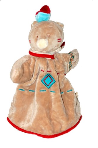 Doudou marionnette ours indien - ours,